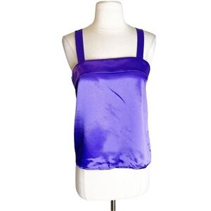 Vintage Elegant Purple Satin Women's Top